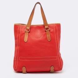 Pre Owned حقيبة يد توتس سي أتش كارولينا هيريرا جلد أحمر 