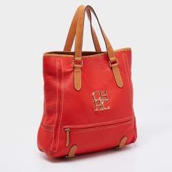 Pre Owned حقيبة يد توتس سي أتش كارولينا هيريرا جلد أحمر 