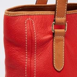 Pre Owned حقيبة يد توتس سي أتش كارولينا هيريرا جلد أحمر 
