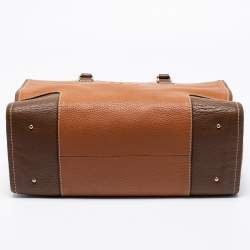 مملوكة مسبقًا CH Carolina Herrera Brown Leather Front Logo Tote