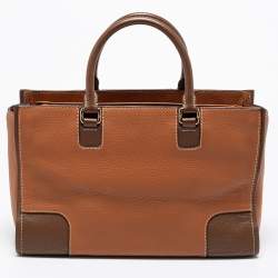مملوكة مسبقًا CH Carolina Herrera Brown Leather Front Logo Tote