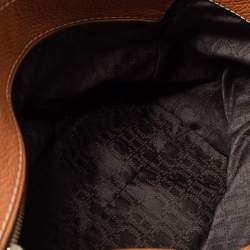 مملوكة مسبقًا CH Carolina Herrera Brown Leather Front Logo Tote