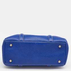 Pre Owned CH Carolina Herrera Blue Leather Matteo Tote