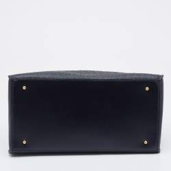 مملوكة مسبقًا حقيبة سي أتش كارولينا هيريرا جلد منقوش أسود بيد علوية