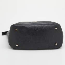 Pre Owned حقيبة يد توتس سي أتش كارولينا هيريرا جلد أسود بشراشيب وبسلسلة