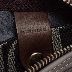 Pre Owned CH Carolina Herrera Tricolor Monogram Embossed Leather Andy Boston Bag