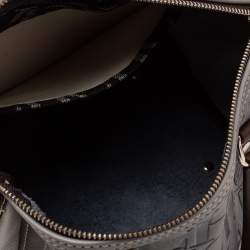 Pre Owned CH Carolina Herrera Tricolor Monogram Embossed Leather Andy Boston Bag
