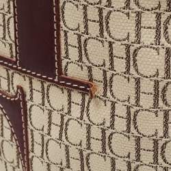 Pre Owned CH Carolina Herrera Tricolor Monogram Canvas and Leather Tote