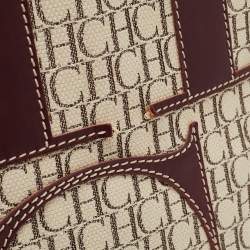 Pre Owned CH Carolina Herrera Tricolor Monogram Canvas and Leather Tote