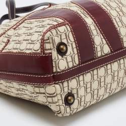 Pre Owned CH Carolina Herrera Tricolor Monogram Canvas and Leather Tote