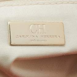 Pre Owned حقيبة كتف سي إتش كارولينا هيريرا جلد مبطن أحمر بسلسلة