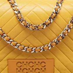 مملوكة مسبقًا CH Carolina Herrera Yellow Leather Bimba Shoulder Bag
