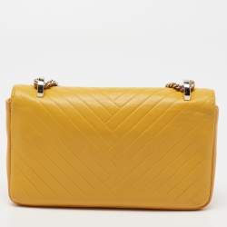 مملوكة مسبقًا CH Carolina Herrera Yellow Leather Bimba Shoulder Bag