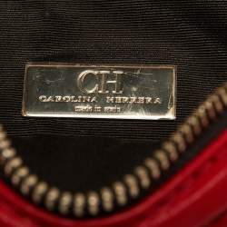 Pre Owned CH Carolina Herrera Red Quilted Leather Crossbody Bag