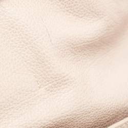 Pre Owned CH Carolina Herrera Beige Leather Minuetto Top Handle Bag