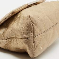 مملوكة مسبقًا CH Carolina Herrera Metallic Gold Quilted Leather Flap Chain Shoulder Bag