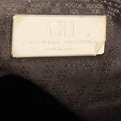 Pre Owned CH Carolina Herrera Gold Leather Chain Tassel Hobo