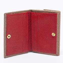 Pre Owned CH Carolina Herrera Beige Leather Flap Card Case