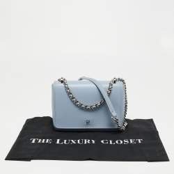 مملوكة مسبقًا CH Carolina Herrera Blue Leather Flap Shoulder Bag
