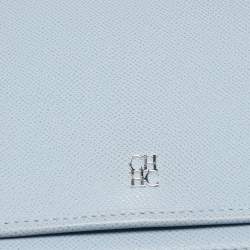 مملوكة مسبقًا CH Carolina Herrera Blue Leather Flap Shoulder Bag