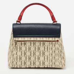 مملوكة مسبقًا CH Carolina Herrera Multicolor Monogram Coated Canvas Top Handle Bag