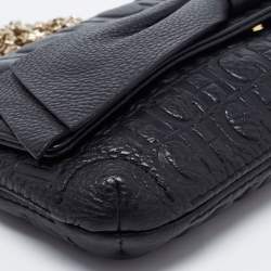 مملوكة مسبقًا CH Carolina Herrera Black Leather Audrey Shoulder Bag