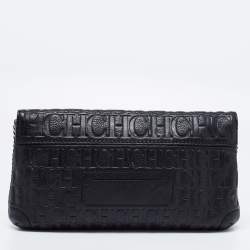مملوكة مسبقًا CH Carolina Herrera Black Leather Audrey Shoulder Bag