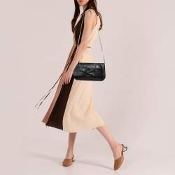 مملوكة مسبقًا CH Carolina Herrera Black Leather Audrey Shoulder Bag