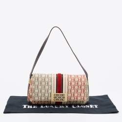 Pre Owned CH Carolina Herrera Multicolor Monogram Canvas and Leather Shoulder Bag