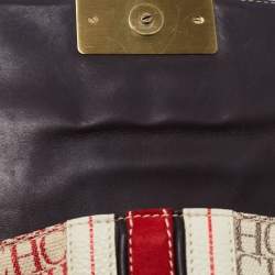 Pre Owned CH Carolina Herrera Multicolor Monogram Canvas and Leather Shoulder Bag