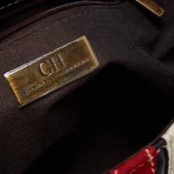 Pre Owned CH Carolina Herrera Multicolor Monogram Canvas and Leather Shoulder Bag