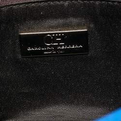 Pre Owned CH Carolina Herrera Blue Quilted Leather Flap Chain Shoulder Bag