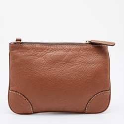مملوكة مسبقًا CH Carolina Herrera Brown Leather CH Crossbody Bag
