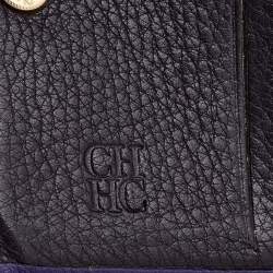 Pre Owned CH Carolina Herrera Indigo Leather Compact Wallet