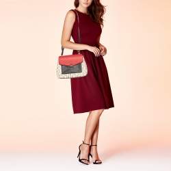 Pre Owned CH Carolina Herrera Multicolor Monogram Coated Canvas Top Handle Bag