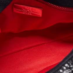 Pre Owned CH Carolina Herrera Black/White Tweed Flap Shoulder Bag