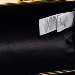 Pre Owned CH Carolina Herrera Silver/Gold Glitter Chain Clutch