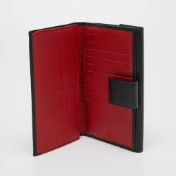 مملوكة مسبقًا CH Carolina Herrera Black Monogram Leather Bifold Flap Wallet