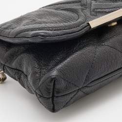 مملوكة مسبقًا CH Carolina Herrera Black Quilted Leather Flap Chain Shoulder Bag