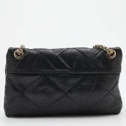 مملوكة مسبقًا CH Carolina Herrera Black Quilted Leather Flap Chain Shoulder Bag