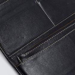 Pre Owned CH Carolina Herrera Black Leather Continental Wallet