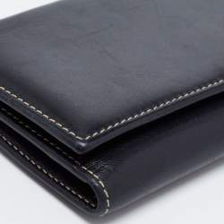 Pre Owned CH Carolina Herrera Black Leather Continental Wallet