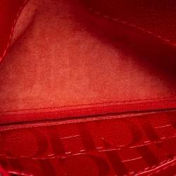 Pre Owned CH Carolina Herrera Red Leather Chain Clutch