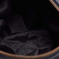 Pre Owned CH Carolina Herrera Black Monogram Embossed Leather Chain Satchel