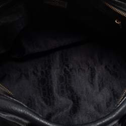 Pre Owned CH Carolina Herrera  Black Leather Boston Bag