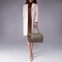 مملوكة مسبقًا CH Carolina Herrera Grey Leather Zip Satchel