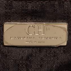مملوكة مسبقًا CH Carolina Herrera Grey Leather Zip Satchel
