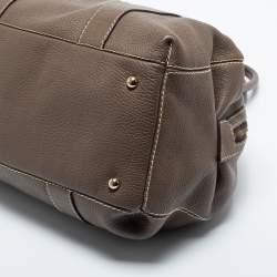 مملوكة مسبقًا CH Carolina Herrera Grey Leather Zip Satchel