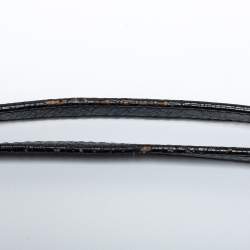 مملوكة مسبقًا CH Carolina Herrera Black Monogram Embossed Leather Chain Tote