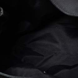 مملوكة مسبقًا CH Carolina Herrera Black Monogram Embossed Leather Chain Tote